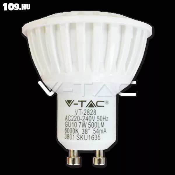 V-TAC Led lámpa GU10 7W LED 3000K