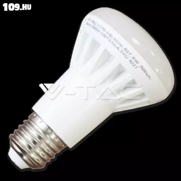 V-TAC LED lámpa E27 8W R63 6000K